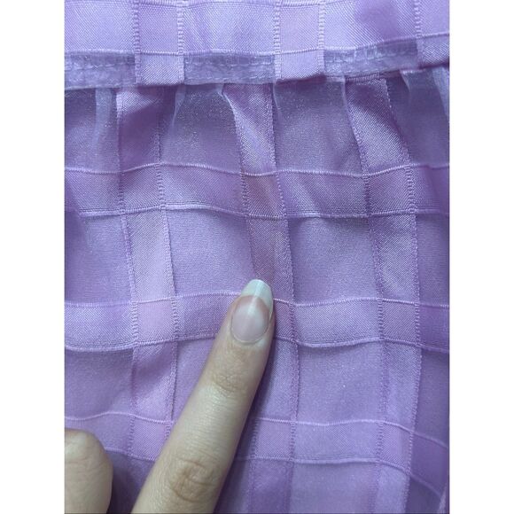 English Factory NWT Lilac Purple Grid Puff Sleeve Mini Dress Women's Medium - Picture 10 of 13